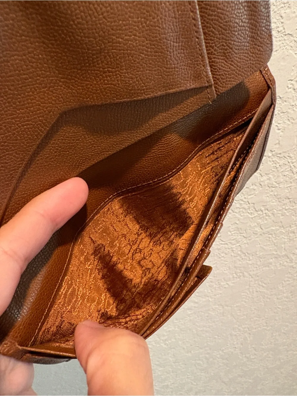 YSL Saint Laurent Brown Leather Long Card Holder Wallet